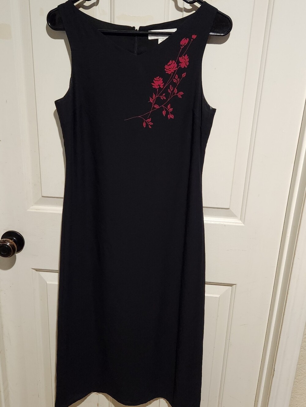 Vintage Black Floral Witchy Goth Dress Size 6 Grunge 90s Whimsy Punk